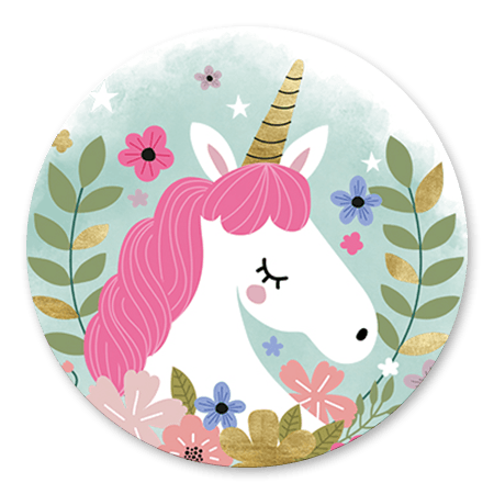 Unicorn met waterverf en bloemen